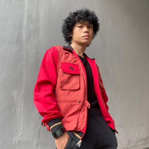 Reworked Nike Zip-up Tactical Tracktop Red