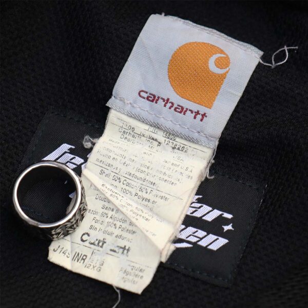 Reworked Carhartt RD Half-zip Tactical Patchwork Hoodie Navy Red