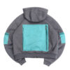 Reworked Carhartt RD Zip-Up Tactical Boxy Hoodie Grey Teal Blue