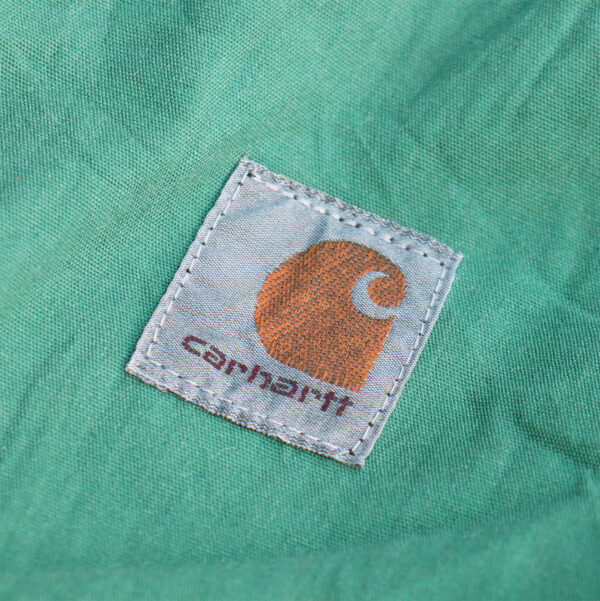 Reworked Carhartt RD Zip-up Tactical Boxy Hoodie Black Teal