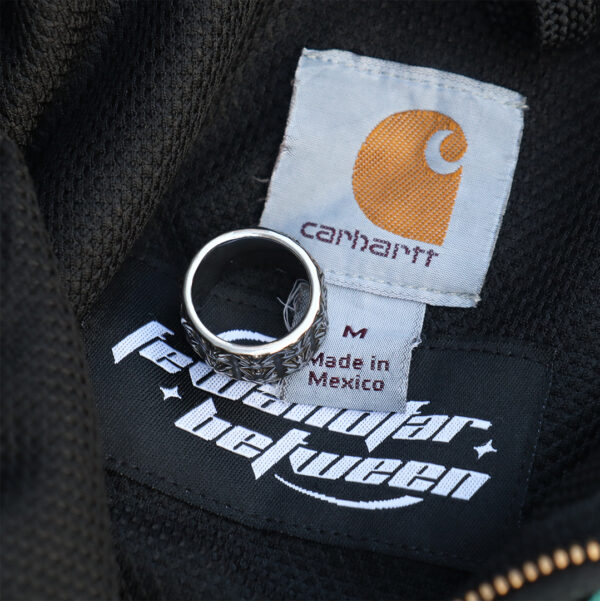 Reworked Carhartt RD Zip-up Tactical Boxy Hoodie Black Teal