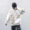 Reworked Nike Tactical Hoodie White Beige
