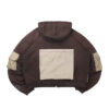 Reworked Carhartt RD Zip-up Tactical Boxy Hoodie Brown