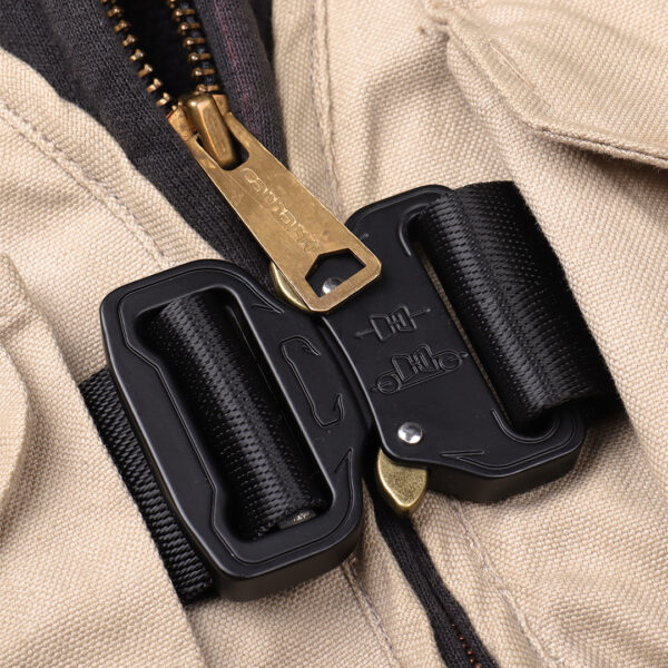 Reworked Carhartt RD Tactical Crop Zip Hoodie Black Tan