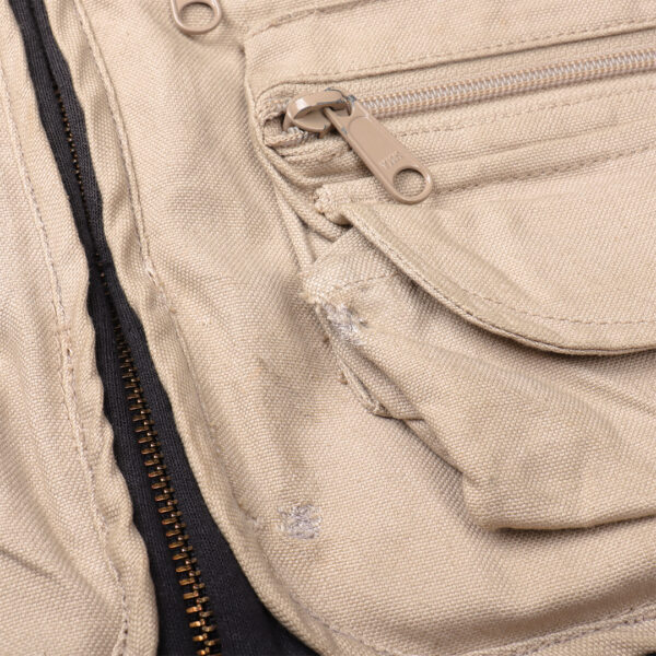 Reworked Carhartt RD Tactical Crop Zip Hoodie Black Tan