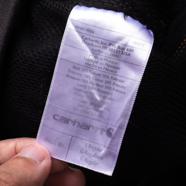 Reworked Carhartt RD Tactical Crop Zip Hoodie Black Tan