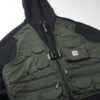 310-2 Reworked Carhartt RD Tactical Crop Zip Hoodie Black Olive