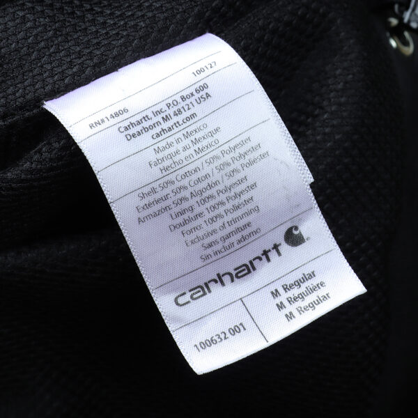 310-6 Reworked Carhartt RD Tactical Crop Zip Hoodie Black Olive