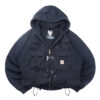 Carhartt RD Tactical Crop Zip-up Hoodie Fireman Clasp Buckle