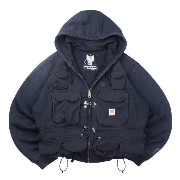 Carhartt RD Tactical Crop Zip-up Hoodie Fireman Clasp Buckle