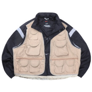 Reworked Nike Tactical Halfzip Jacket Crop Black/Tan