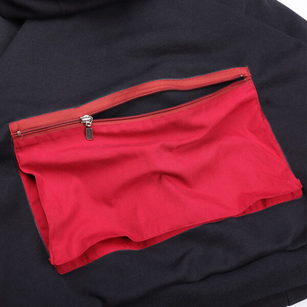 Reworked Carhartt RD Tactical Crop Zip Hoodie Black Red