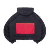 Reworked Carhartt RD Tactical Crop Zip Hoodie Black Red