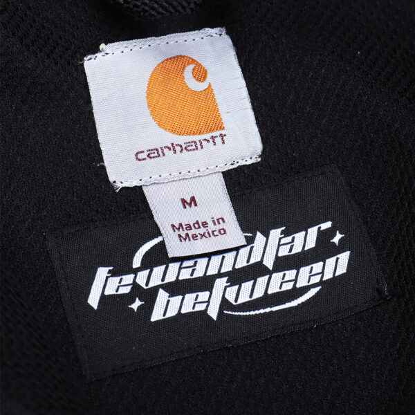 Reworked Carhartt RD Tactical Crop Zip Hoodie Black Red